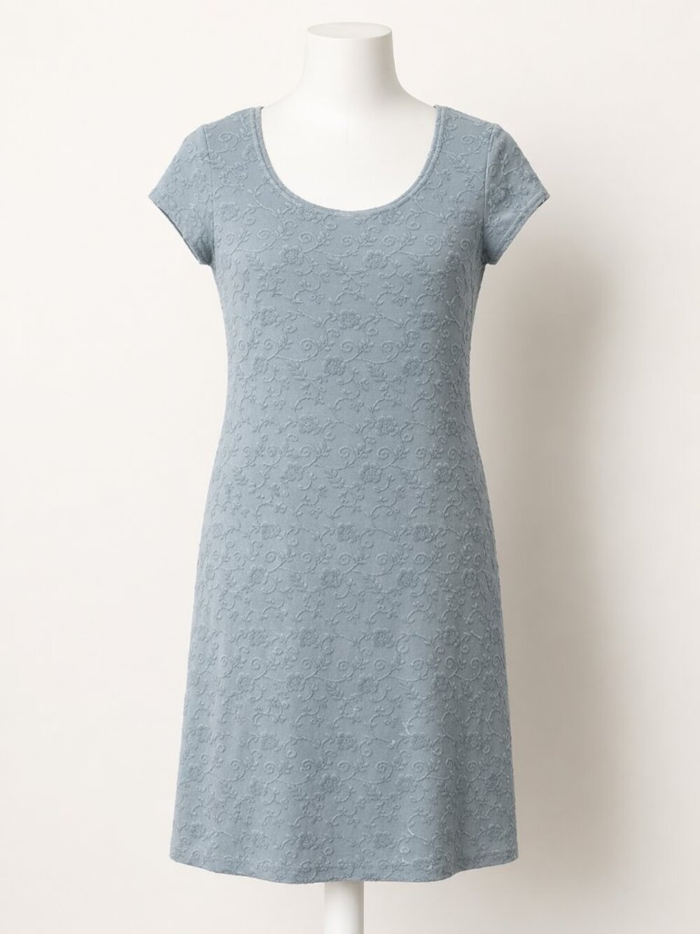 All That Jazz Vintage Y2K Knee Length Burnout Scroll Shift Dress Size Medium EUC